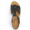 82.8143.57 - Black leather sandal with sandal sole - Sandals 8, 8.5, 9, 9.5 - Shoesissime