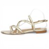 Camelia - Gold leather nude shoes large - Gold sandals large - Shoesissime