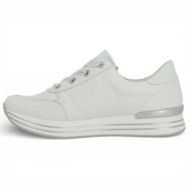Sneakers blanches Remonte fermeture éclair grande taille femme, vue dessus
