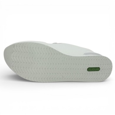 Thalia - Sneakers Remonte cuir Blanc - White women's sneakers large size - Shoesissime