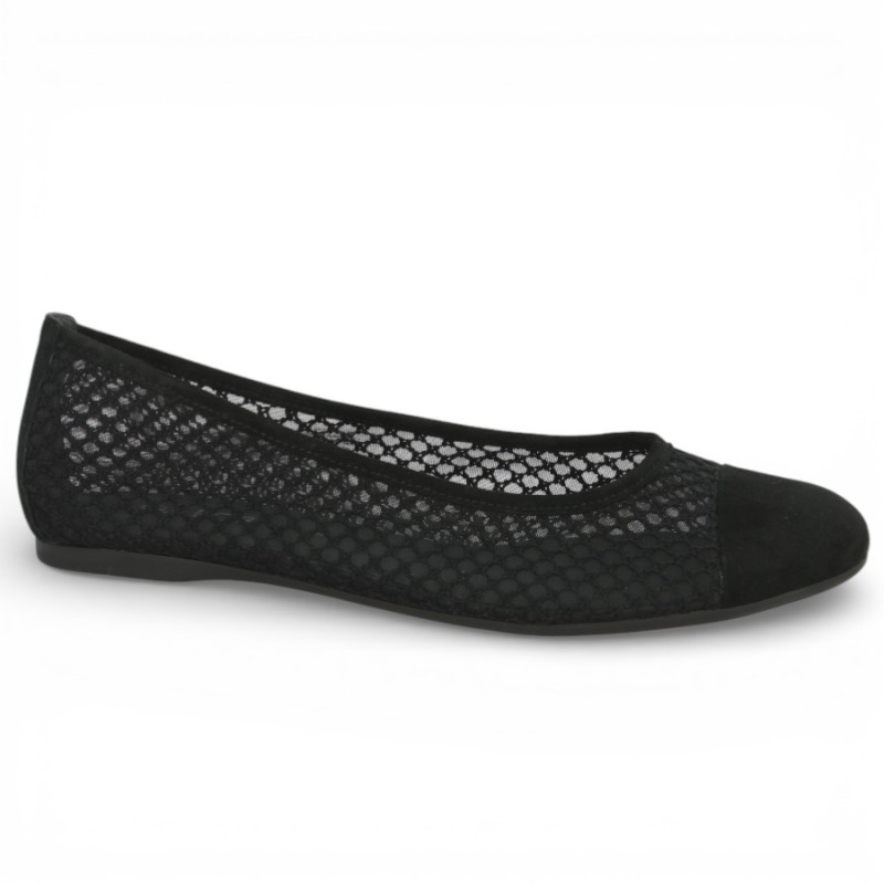 84.116.47 - Black mesh ballerina Gabor - Mesh ballerinas 42, 43, 44, 45 - Shoesissime