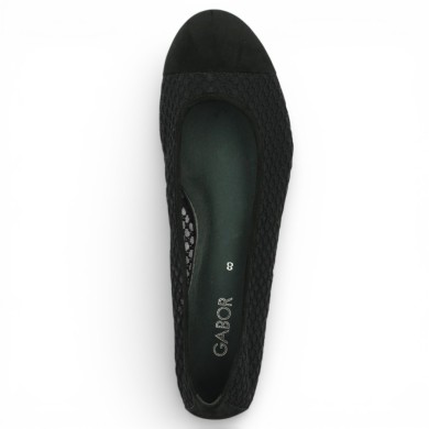 84.116.47 - Black mesh ballerina Gabor - Mesh ballerinas 42, 43, 44, 45 - Shoesissime