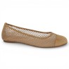 84.116.44 ballerine résille marron camel grande taille femme, vue profil