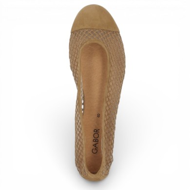 ballerine à trou Beige clair femme 42, 42.5, 43, 44, Shoesissime, vue dessus