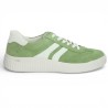 D3E00-52 Baskets femme velours vert Remonte grande taille Shoesissime, vue coté