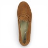 D3K00-22 - Moccasin velours camel confort - Moccasin grande taille - Shoesissime