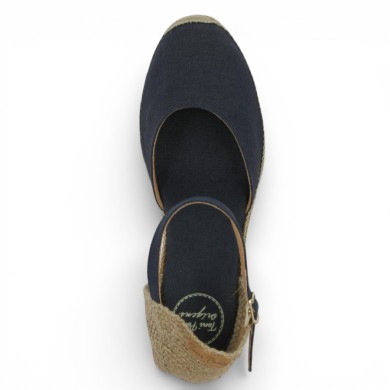 CARAIBES Navy blue fabric