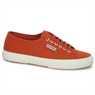 Tennis toile femme grande taille Superga Shoesissime terracotta - brique, vue profil