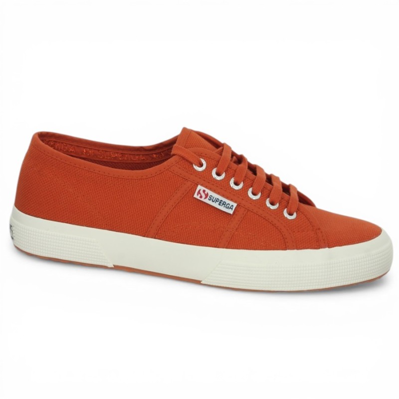 Tennis toile femme grande taille Superga Shoesissime terracotta - brique, vue profil