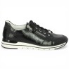 R6716-02 Baskets Remonte vernis noir 42, 43, 44, 45 femme Shoesissime, vue profil