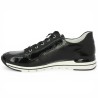Baskets chic grande taille femme Remonte vernis noir , vue intérieure