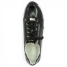 Tennis femme vernis noire Remonte 42, 43, 44, 45 Shoesissime, vue dessus