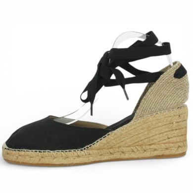 Chaussure femme cuir noir lacets jambe 42, 43, 44, 45 Shoesissime