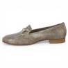 Babeth - Beige patent loafer with chain - Moccasin grande taille - Shoesissime