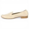 Vanda - Moccasin bout rond souple cuir beige - Moccasin grande taille femme - Shoesissime