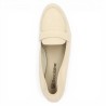 Vanda - Moccasin bout rond souple cuir beige - Moccasin grande taille femme - Shoesissime