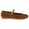 Brigitte - Camel 42, 43, 44, 45 - Ballerinas with large straps - Shoesissime