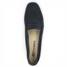mocassin bleu marine souple velours grande pointure femme Shoesissime, vue dessus