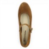 Brigitte - Camel 42, 43, 44, 45 - Ballerinas with large straps - Shoesissime