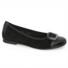 D0K12-02 ballerine noire plaque Remonte grande taille Shoesissime, vue profil