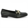 Babeth - Black leather and gold chain loafers in 42, 43, 44, 45 - Women's Shoes Large Size - Shoesissime