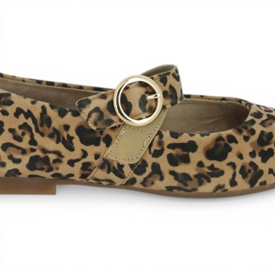 D0K14-90 - Ballerina leopard scratch strap - Ballerina Remonte 42, 43, 44, 45 - Shoesissisme