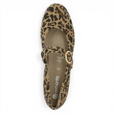 D0K14-90 - Ballerina leopard scratch strap - Ballerina Remonte 42, 43, 44, 45 - Shoesissisme