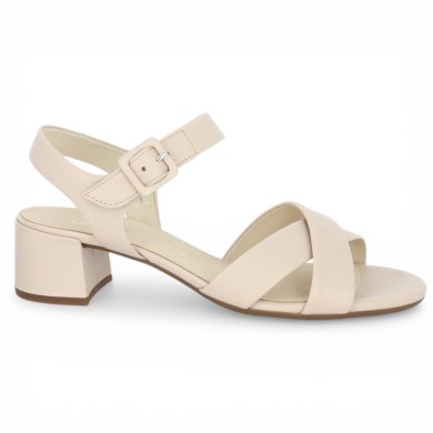 Nadège - Small pale pink heel sandal - Gabor large size sandals - Shoesissime