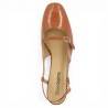 escarpin ouvert à l'arrière vernis marron 42, 43, 44, 45 Shoesissime, vue dessus