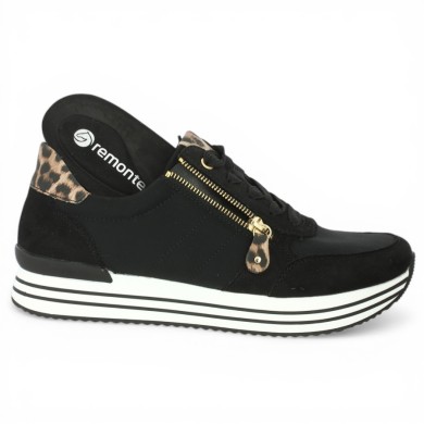 Baskets noire semelle amovible et fermeture éclair 42, 43, 44, 45 Shoesissime, vue détails