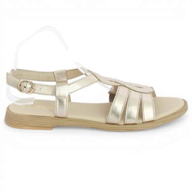 85.500.62 sandale plate dorée Gabor grande taille Shoesissime, vue coté