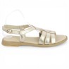 85.500.62 sandale plate dorée Gabor grande taille Shoesissime, vue coté