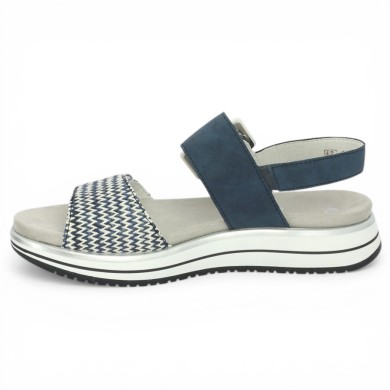 D1J53-14 - Adjustable blue comfort sandal - Remonte Barefoot 42, 43, 44, 45 - Shoesissime