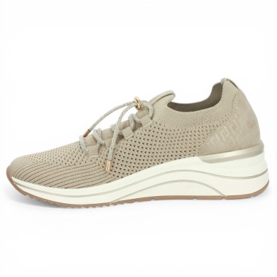 Baskets stretch grande taille femme beige Shoesissime, vue intérieure
