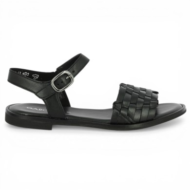85.514.27 Sandale plate noire femme Gabor grande taille Shoesissime, vue coté