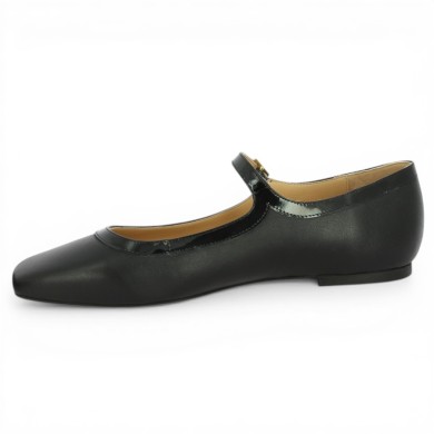 Ballerine noire bout carré 42, 43, 44, 45 Shoesissime, vue intérieure