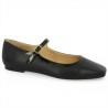 Ballerine noire chic à brides 42, 43, 44, 45 Shoesissime, vue profil
