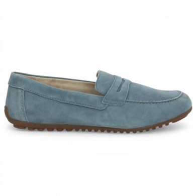 D3K00-14 Mocassin bleu Remonte confort grande taille femme Shoesissime, vue coté