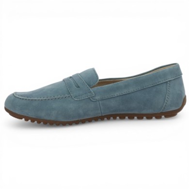 mocassin femme cuir bleu souple 42, 43, 44, 45 Shoesissime, vue intérieure