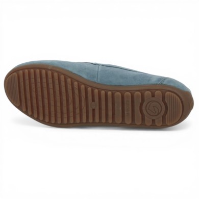 D3K00-14 - Mocassin Remonte bleu bout rond - Mocassin confort femme grande taille - Shoesissime