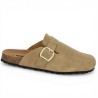 Mule sabot beige femme grande taille Shoesissime, vue profil