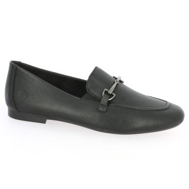 D0K13-00 Mocassin cuir noir à chaine Remonte grande taille Femme, vue profil