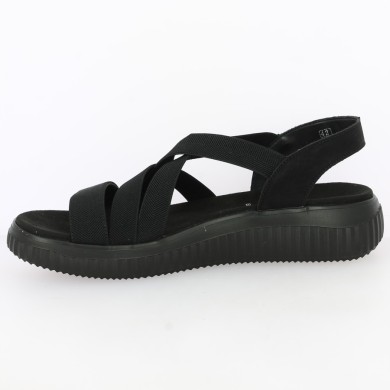 Nu-pieds large femme grande taille noir Shoesissime, vue intérieure