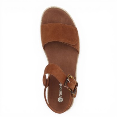 Nu-pieds marron femme grande taille 42, 43, 44, 45 Shoesissime, vue dessus