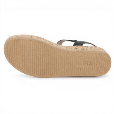 D1N54-22 - Sandale marron réglable à plateforme - Sandale Remonte 42, 43, 44, 45 - Shoesissime