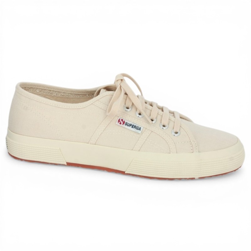 SUPERGA - 2750 - Linen Cotton Sneakers Natural Beige - Canvas sneakers large size woman - Shoesissime