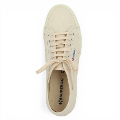 Superga 2750 Beige Lin grande pointure femme Shoesissime, vue dessus
