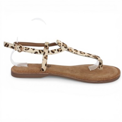 Ibiza - Half sandal, half leopard hair flip-flop - Nu-pieds femme 42, 43, 44, 45 - Shoesissime