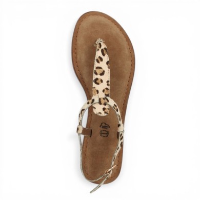 Nu pieds léopard 42, 43, 44, 45 femme Shoesissime, vue dessus