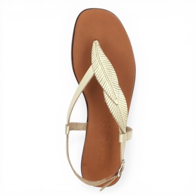 sandale dorée look grec 42, 43, 44, 45 Shoesissime, vue dessus